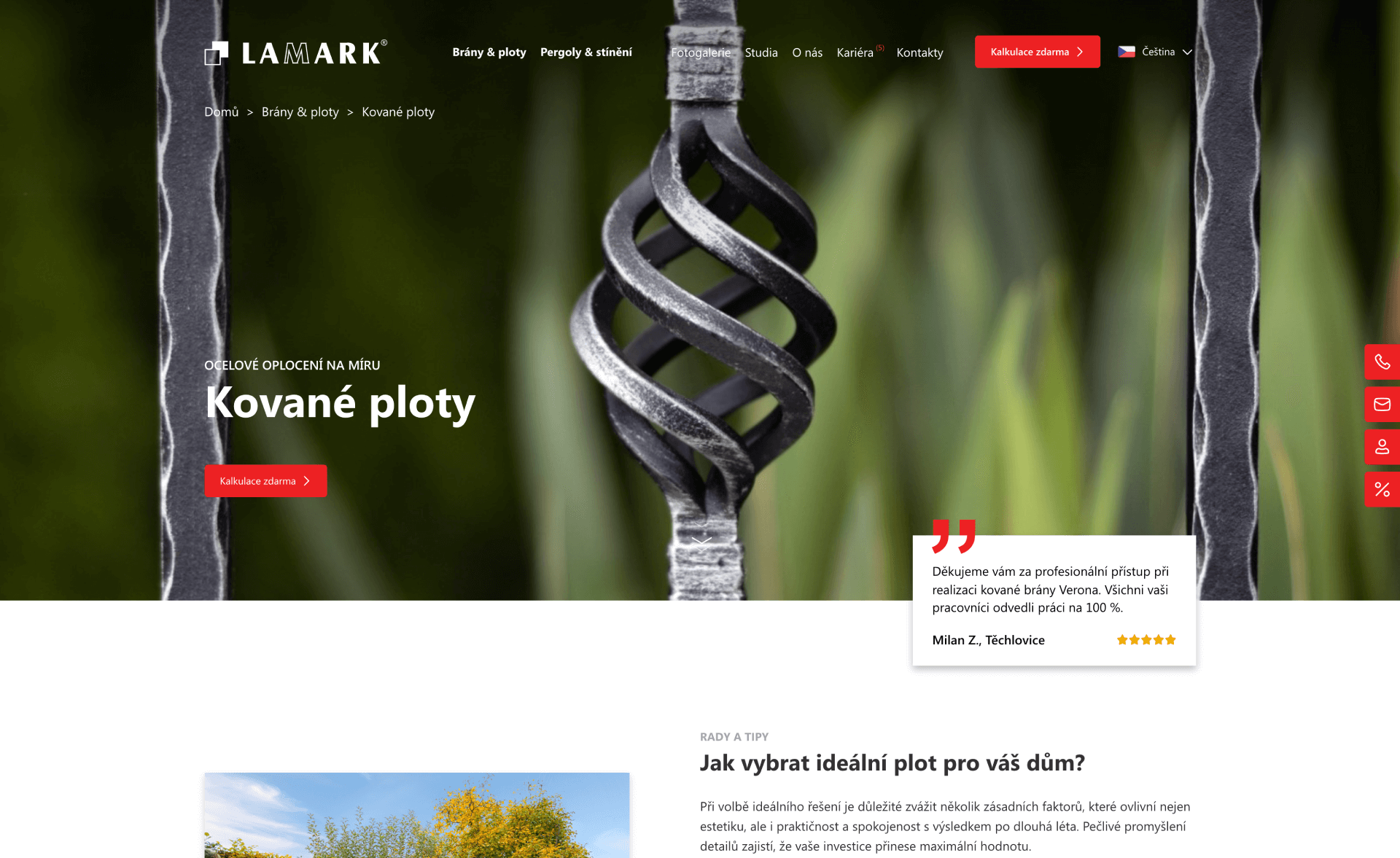 screenshot lamark.cz