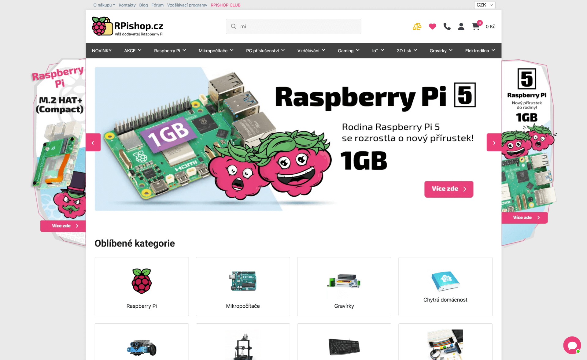 screenshot rpishop.cz